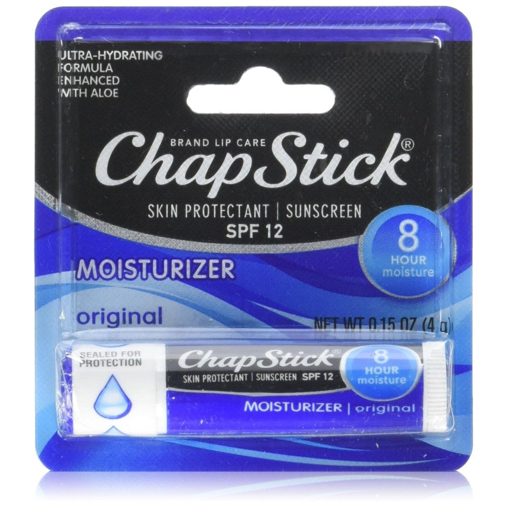 ChapStick Skin Protection Sunscreen SPF 12 Lip Moisturizer, Original, 0.15 Oz Lip Balms & Treatments Pasteur Pharmacy