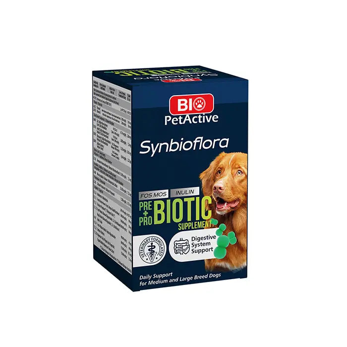 Bio Pet Active Synbioflora Prebiotic for Large Breed Dogs 60 Tablets