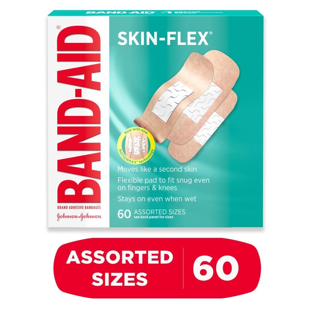 Band-Aid Brand Skin-Flex Adhesive Bandages – 60 Count (Assorted) First Aid Pasteur Pharmacy