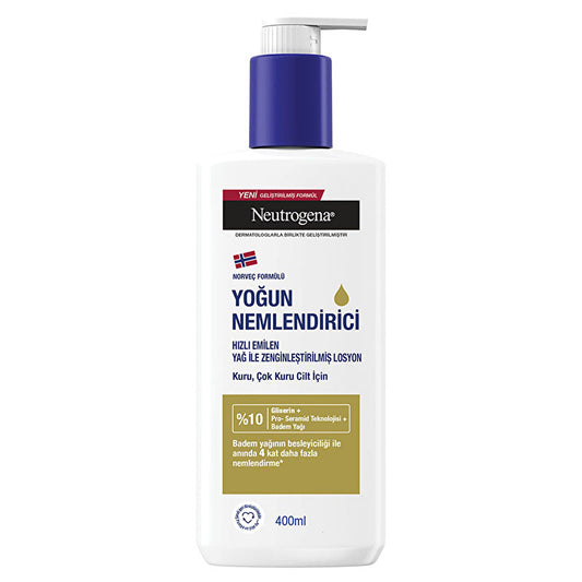 Loción corporal Neutrogena enriquecida con aceite 400ml - Hidratación profunda | Humectante