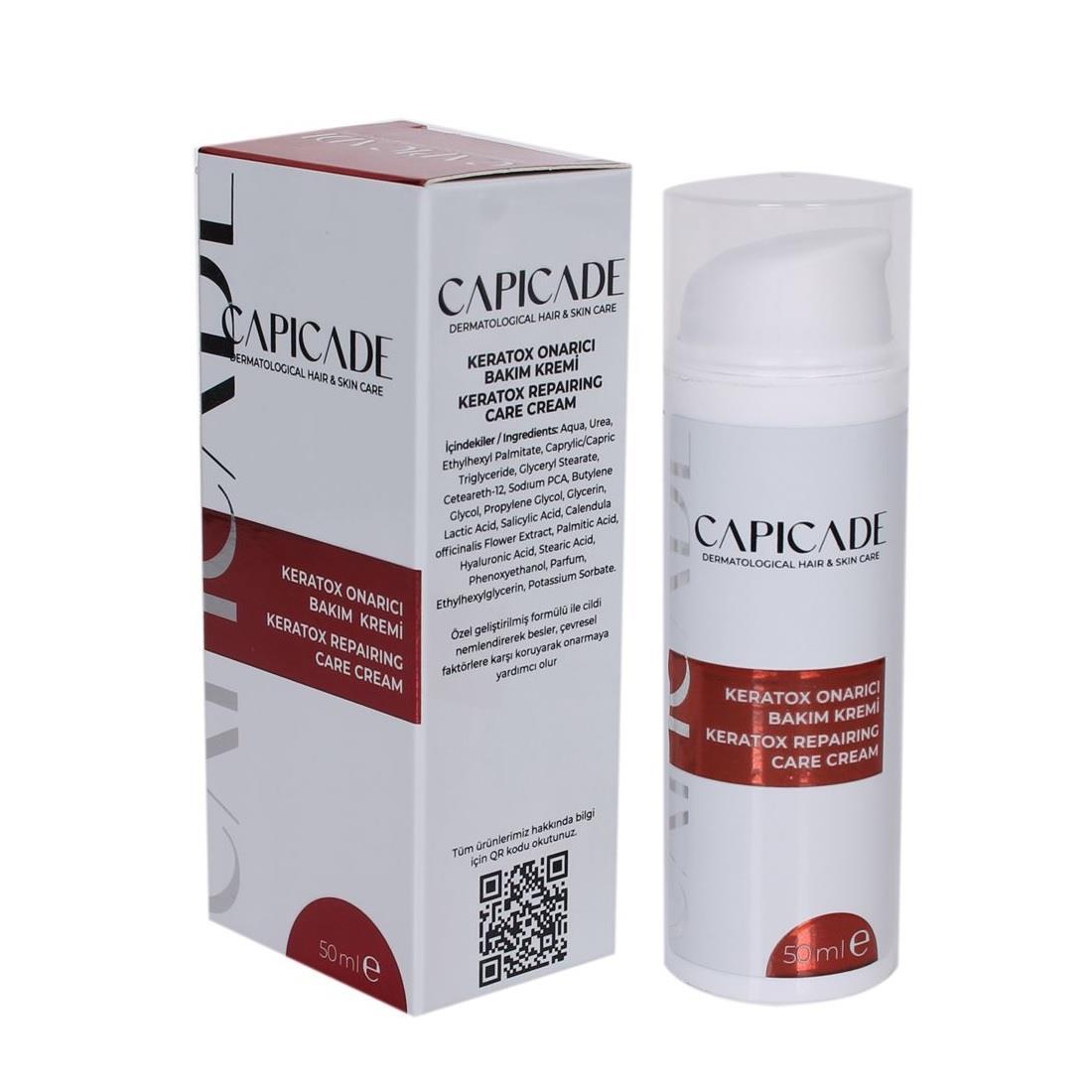 Capicade Keratox Skin Repair Cream: Nightly Rejuvenation, Targets Fine Lines & Wrinkles, Face Moisturizer, 50ml