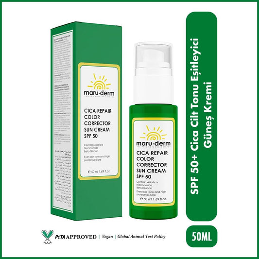 Maruderm Cica SPF 50+ Tinted Sunscreen & Tone Corrector 50ml