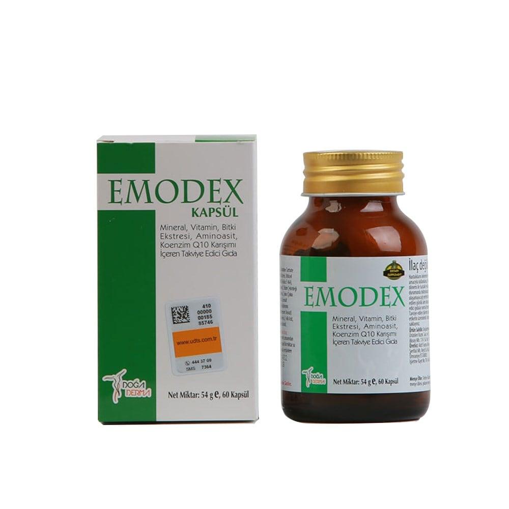 DoğaDerma Emodex Dietary Supplement - 60 Capsules for Nutritional Support, Vitamins, Minerals, Amino Acids, and Coenzyme Q10