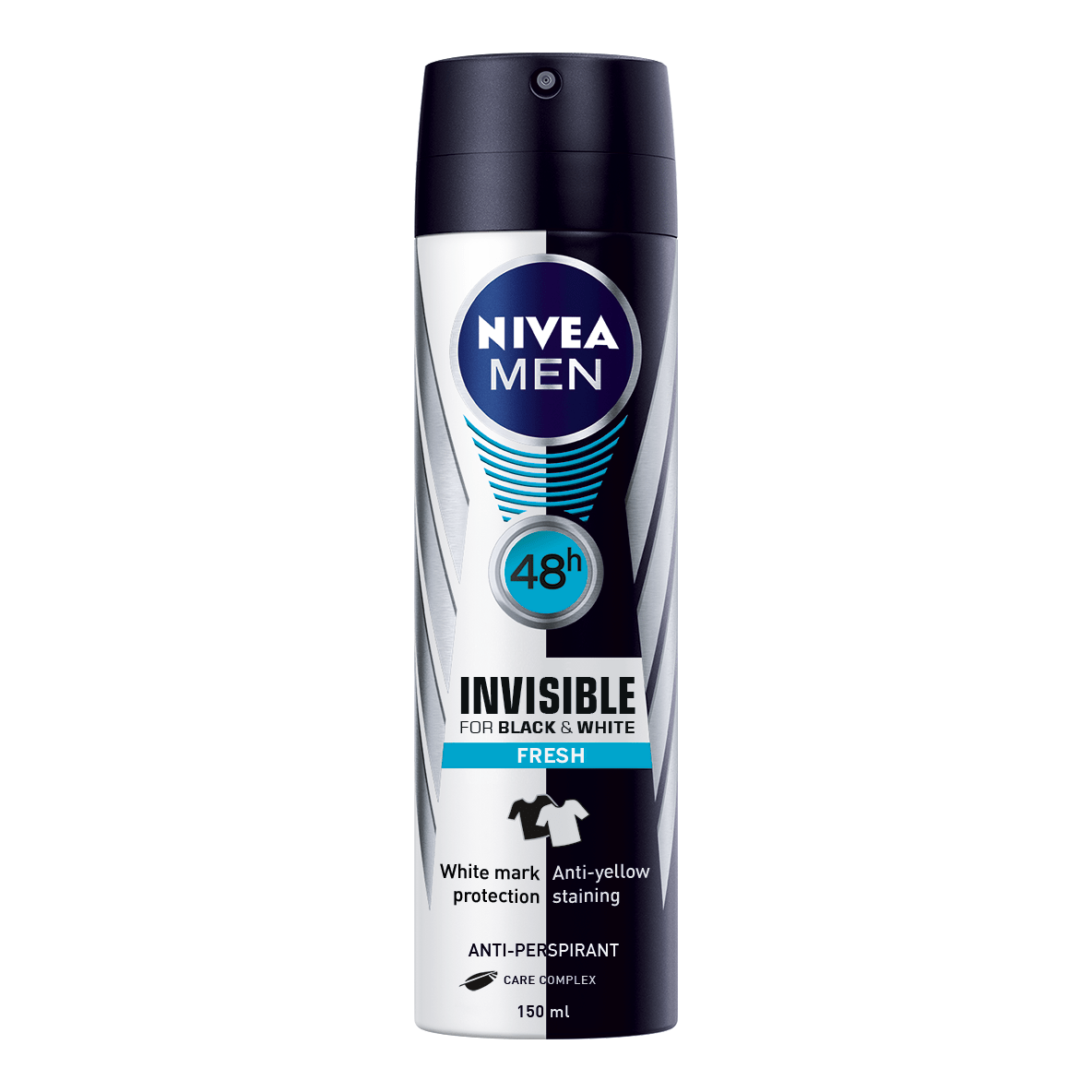 Nivea Men Invisible For Black & White Fresh 48h 150ml Deodorant & Anti-Perspirant Pasteur Pharmacy