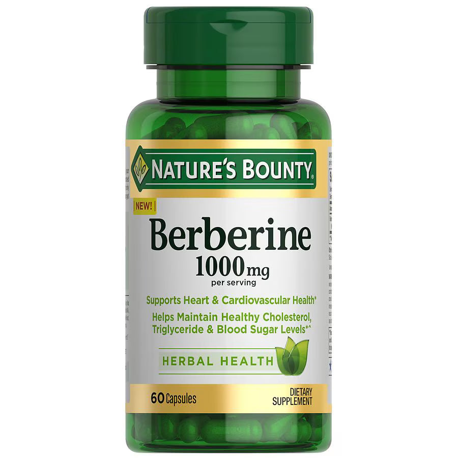 Berberina Nature's Bounty, 1000 mg, 60 cápsulas