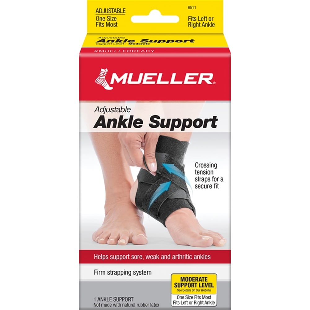 Mueller® Adjustable Ankle Support – One Size Fits Most Plumbing Fittings & Supports Pasteur Pharmacy