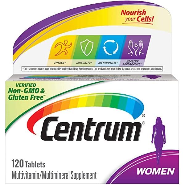 Centrum Multivitamin For Women, Multivitamin/Multimineral Supplement With Iron, Vitamins D3, B And Antioxidants Vitamins & Supplements Pasteur Pharmacy