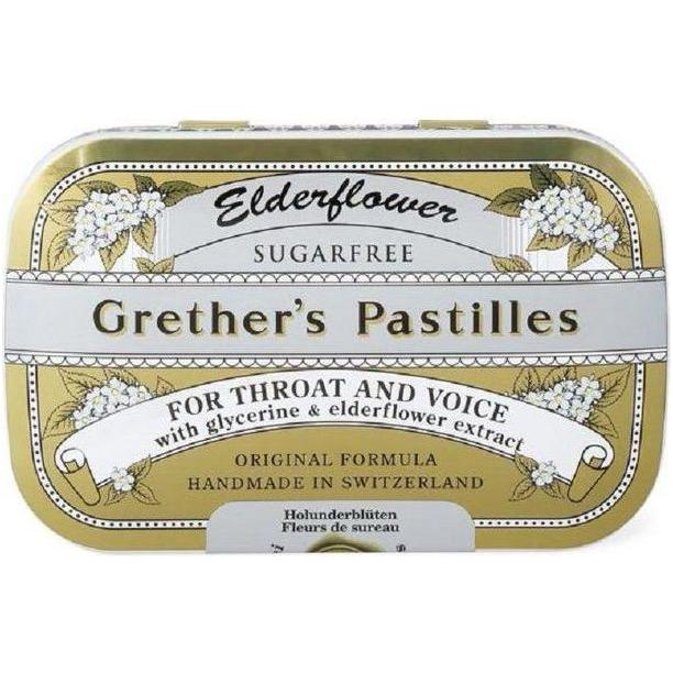 Grether's Pastilles Elderflower Sugar Free 3.75 oz. (44 Lozenges) Lozenges Pasteur Pharmacy