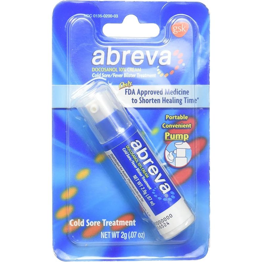Tratamiento para herpes labial Abreva, bomba de 0.07 oz (2 g) (bomba Abreva)