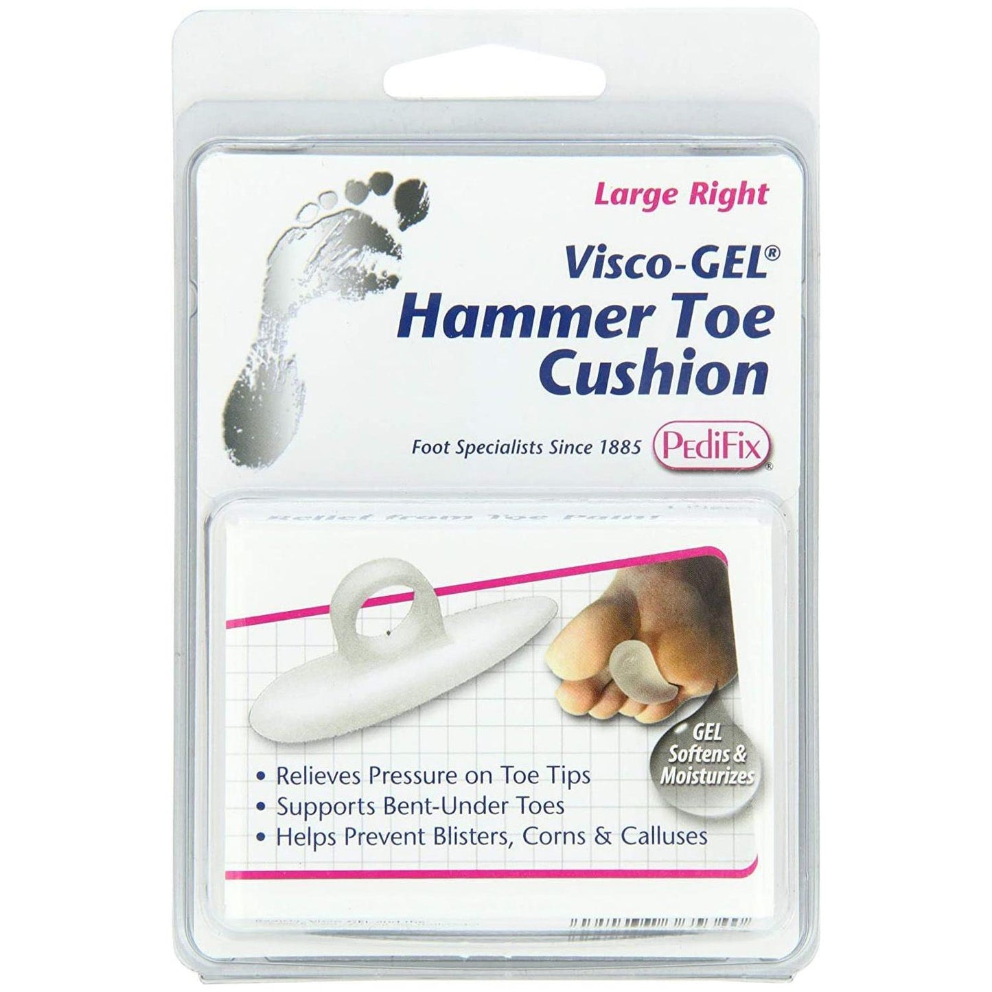 PediFix Visco-Gel Hammer Toe Cushion Large Right 1 ea Foot Care Product Pasteur Pharmacy