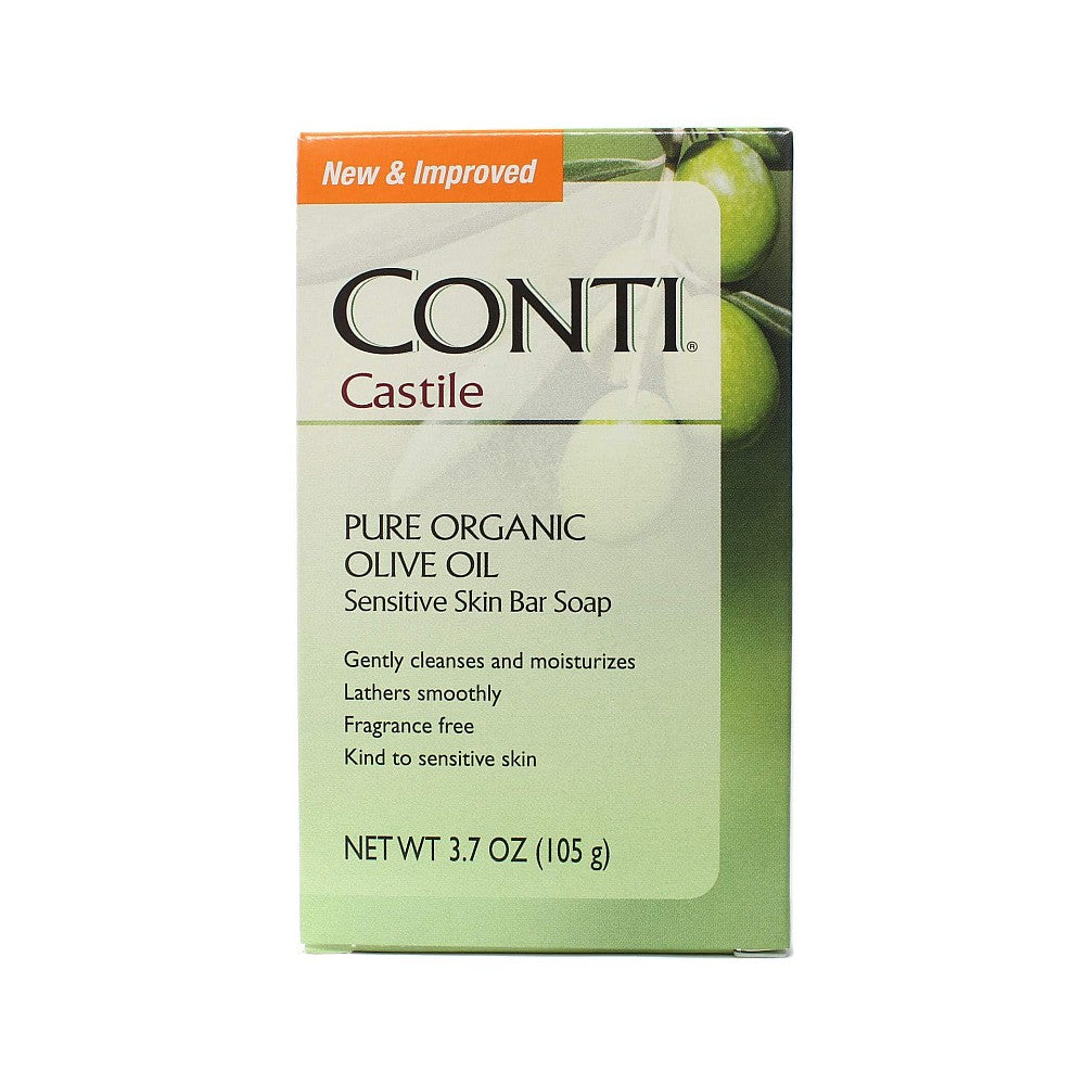 Conti Castile Soap, Pure Organic Olive Oil Bar for Sensitive Skin, 3.7 oz Bath & Body Pasteur Pharmacy