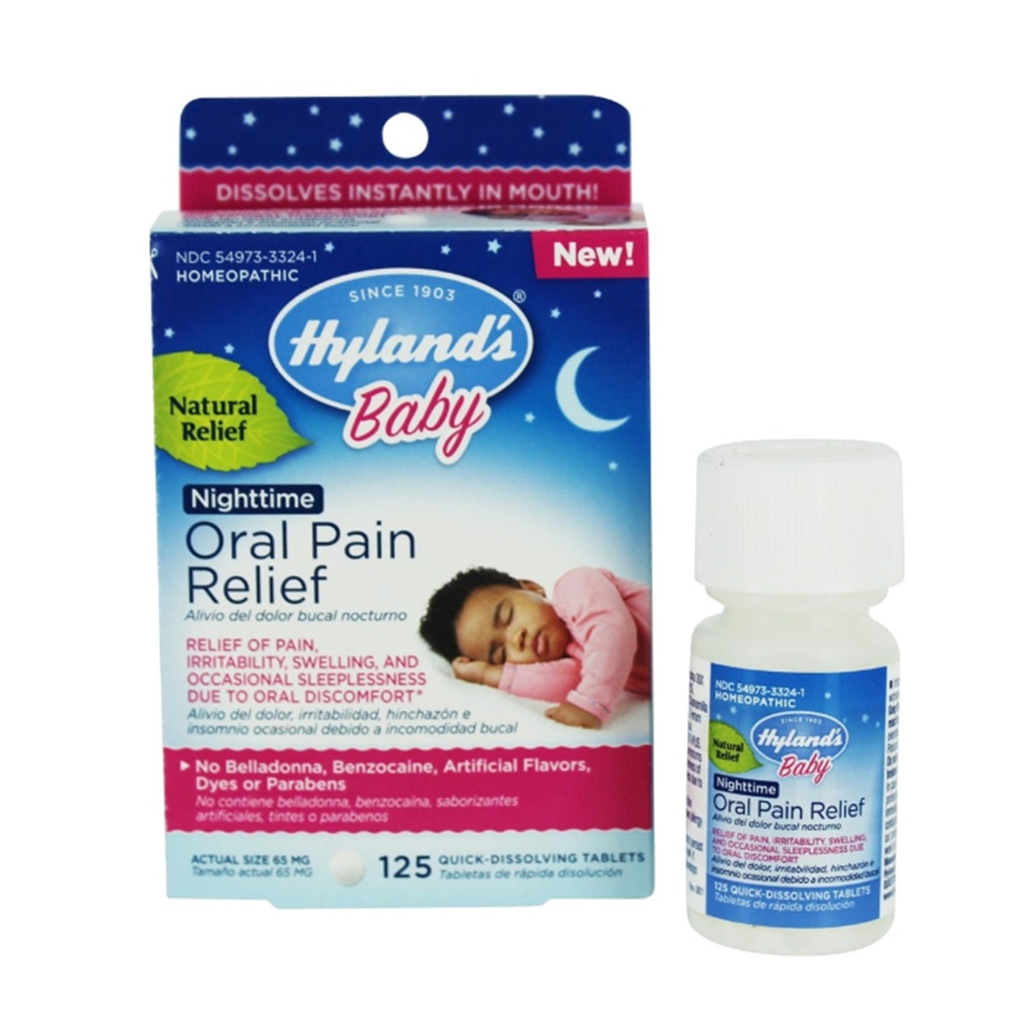 Hyland's Baby Oral Pain Relief Nighttime Tablets 125Ct Baby & Toddler Pasteur Pharmacy