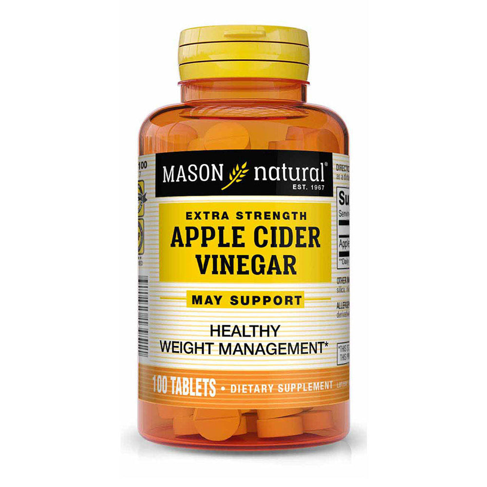 Mason Natural Extra Strength Apple Cider Vinegar, 100 Tablets Herbal Supplements Pasteur Pharmacy