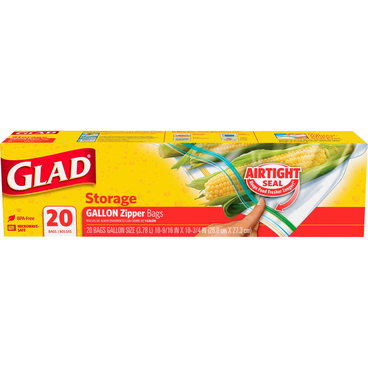 Sacs de congélation Glad avec fermeture éclair, format gallon