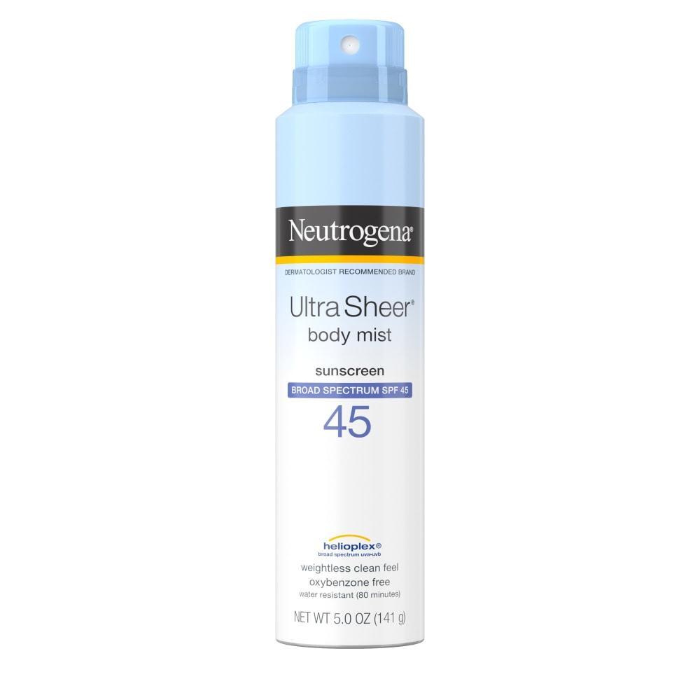 Neutrogena Ultra Sheer Body Mist Sunscreen Spray SPF 45 5 Oz 2019 Sunscreen Pasteur Pharmacy