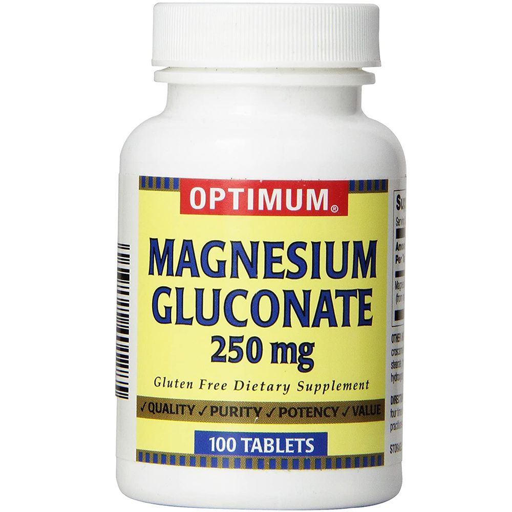 Optimum Magnesium Gluconate Tablet 250 Mg - 100Ct Vitamins & Supplements Pasteur Pharmacy