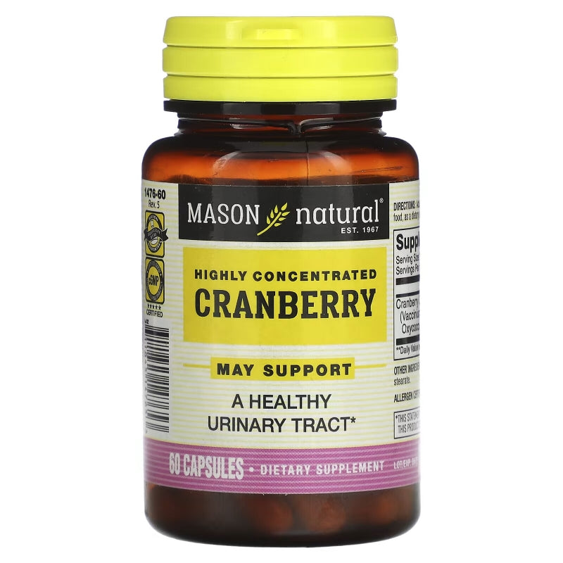 Mason Natural Highly Concentrated Cranberry Capsules, #1476 Vitamins & Supplements Pasteur Pharmacy