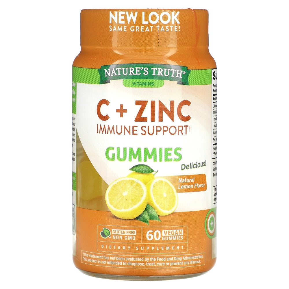 Nature's Truth Vitamin C, Immune Support + Manuka Honey, Zinc, Gummies, Natural Honey Lemon Vitamins & Supplements Pasteur Pharmacy