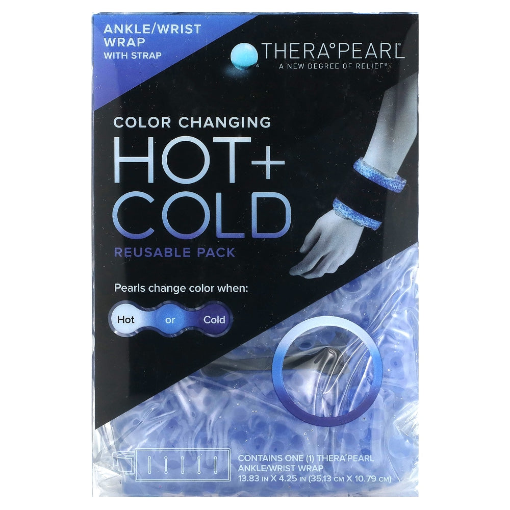 TheraPearl Reusable Hot & Cold Therapy Ankle/Wrist Wrap With Strap Hot & Cold Therapies Pasteur Pharmacy