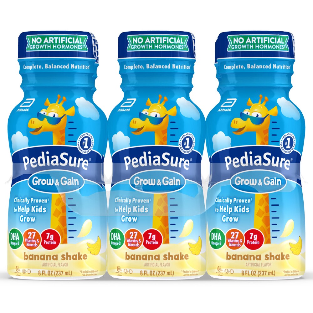 PediaSure Grow & Gain Kids’ Nutritional Shake Banana Ready-to-Drink 8 Fl Oz Bottles Bananas Pasteur Pharmacy
