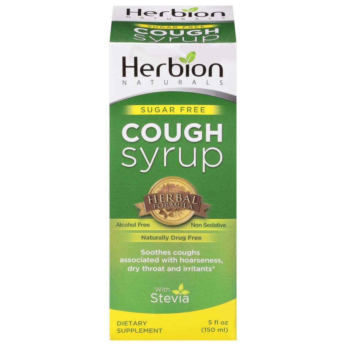 Jarabe para la garganta Herbion Naturals - Totalmente natural - Sin azúcar - 5 oz