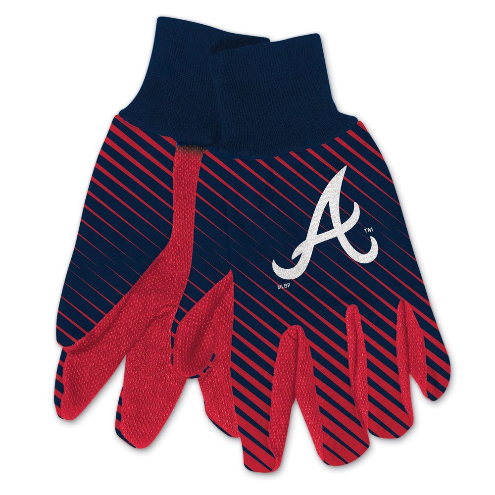 Atlanta Braves Gloves Gloves Two Tone Style Adult Size