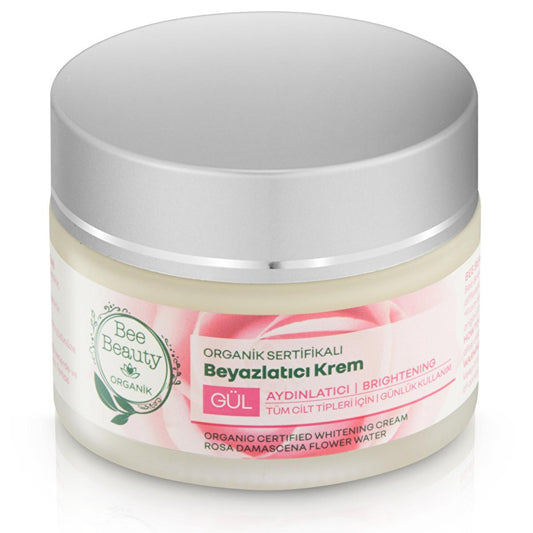 Crème de jour blanchissante certifiée bio Bee Beauty - Soin naturel pour la peau, effet hydratant et illuminateur