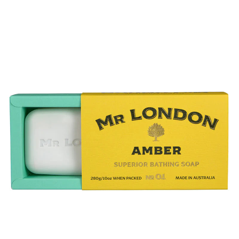 Mr London Amber No 01 Superior Bathing Soap for Men 280g/10oz Bath Soap Pasteur Pharmacy