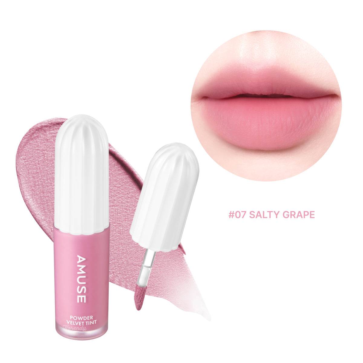 Amuse Powder Velvet Tint Long-Wear Matte Lip Color 3.3g 07 Salty Grape