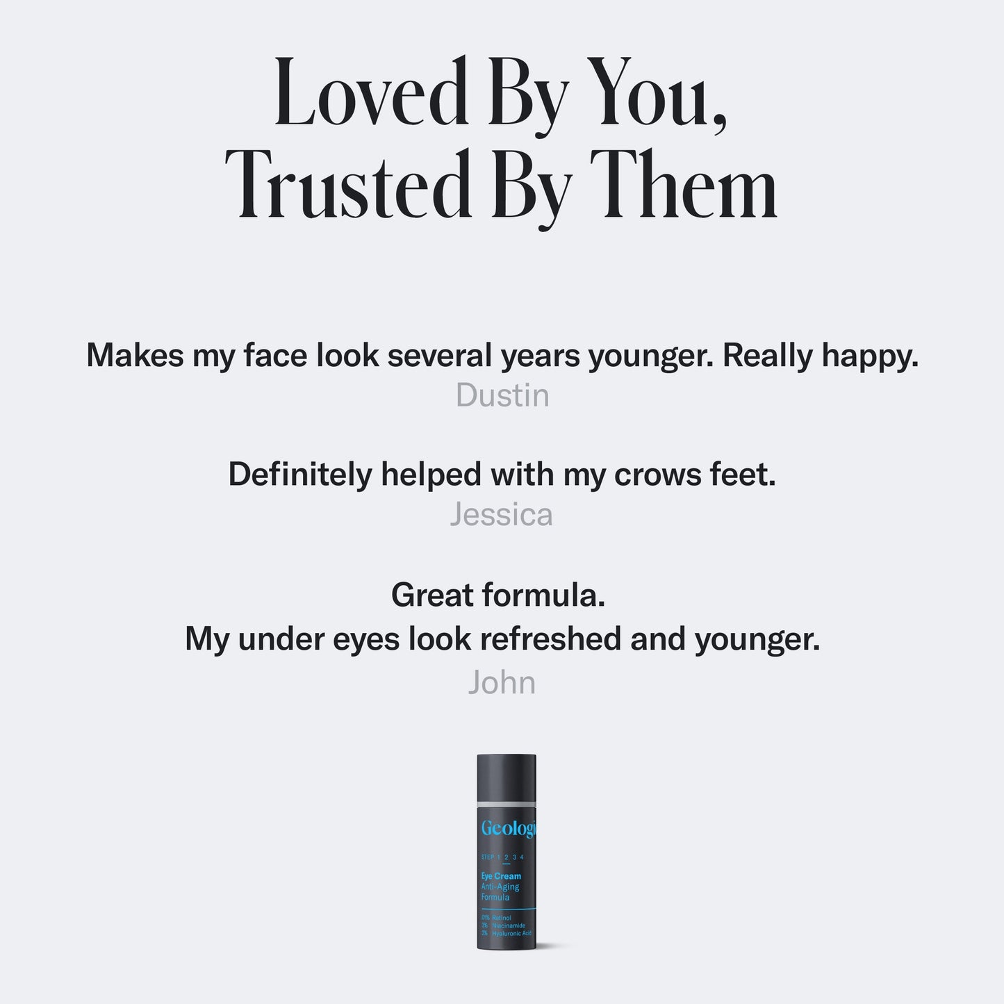 Geologie Eye Cream - Anti-Aging Formula Full Size Bottle Geologie