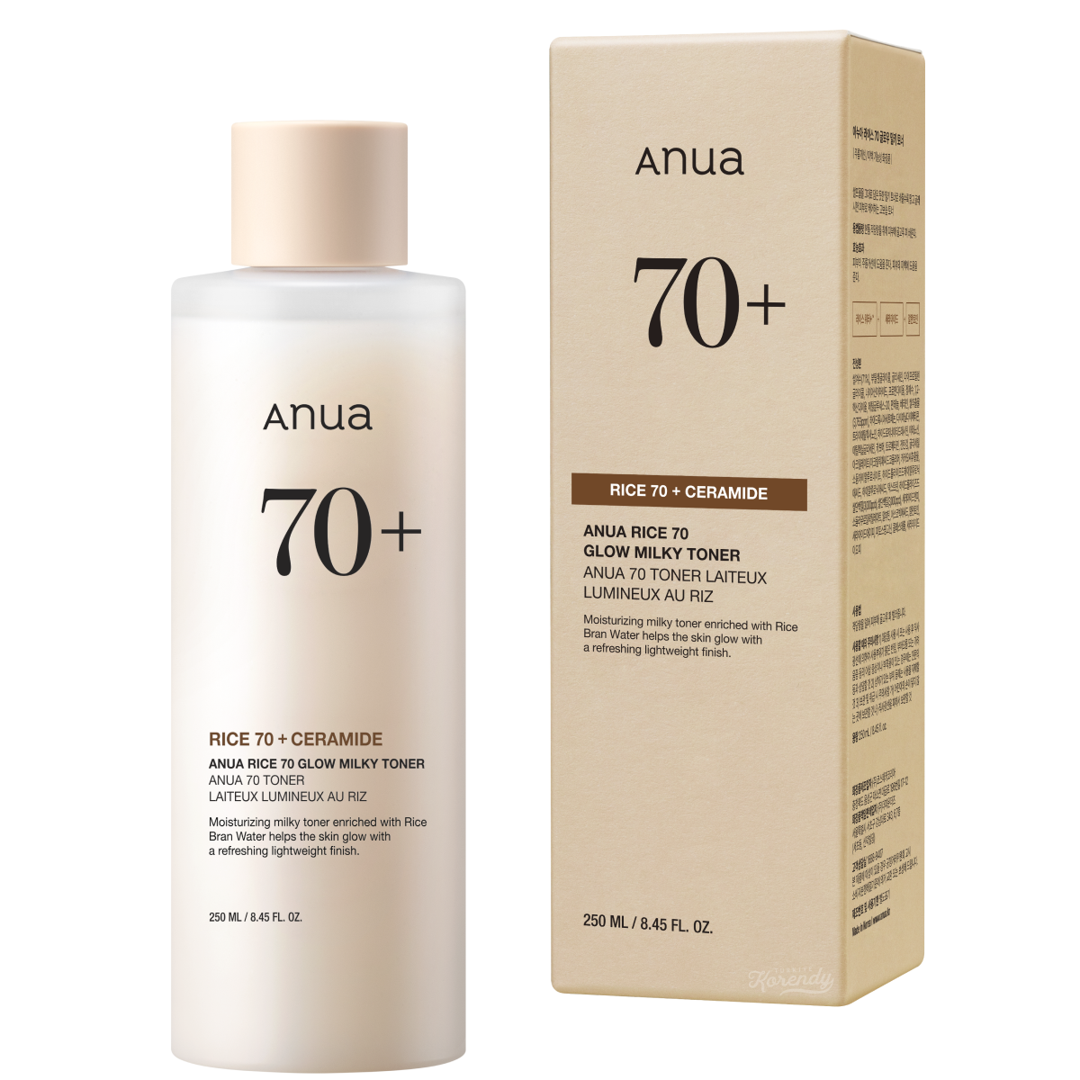 Anua Rice 70 Glow Milky Toner Brightening Rice Water 250ml