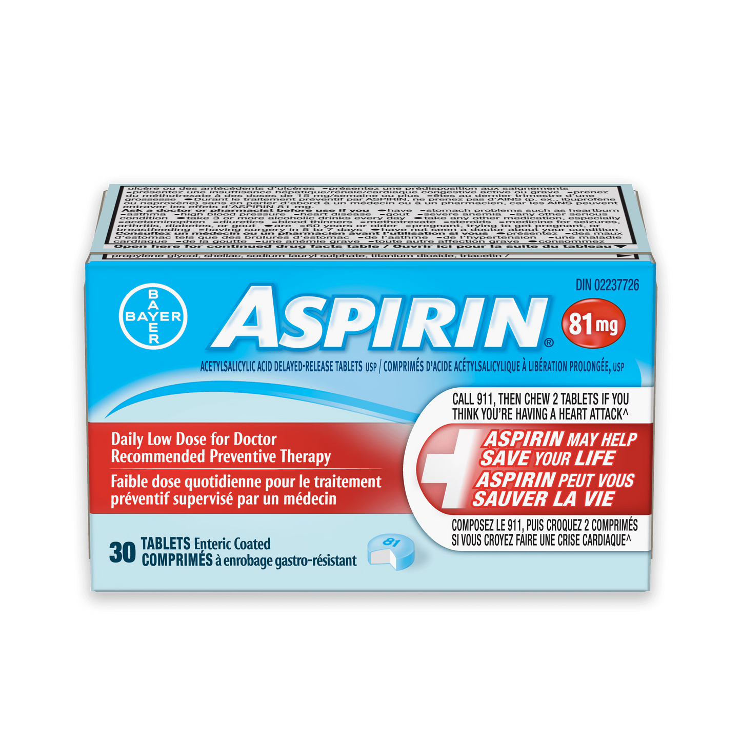 ASPIRIN 81 MG LOW DOSE EC TAB Medicine & Drugs Pasteur Pharmacy