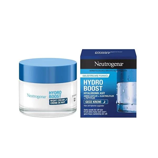 Neutrogena Hydro Boost Night Cream: Intense Hydration, Anti-Fatigue, Hyaluronic Acid - Wake Up to Refreshed & Radiant Skin.