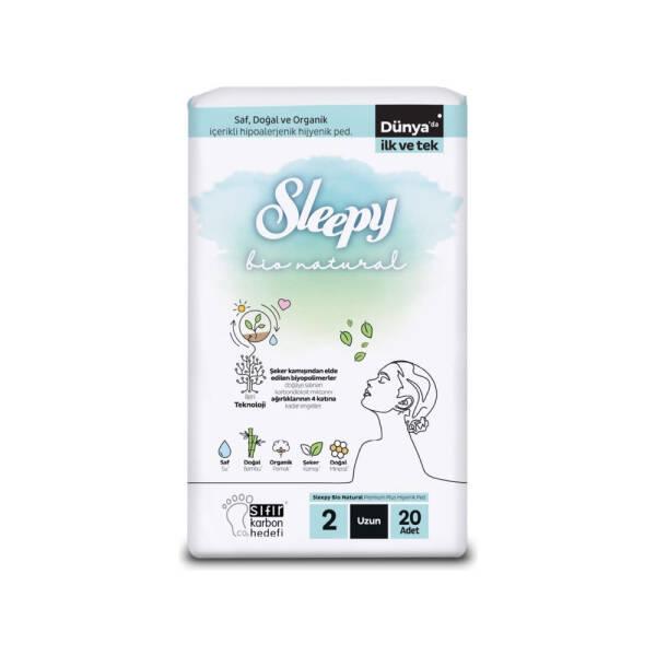 Sleepy Bio Natural Premium Plus Organic Hypoallergenic Hygiene Pads for Sensitive Skin - Natural Menstrual Protection, 20 Count