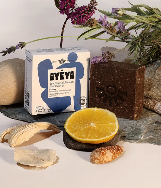 AYÉYA Traditional African Black Soap Bar<br>Balance Bar Soap AYÉYA Online Store