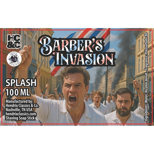 HC&C Barber's Invasion Collection Shaving Kits Pasteur Pharmacy Aftershave Splash 3.4 oz