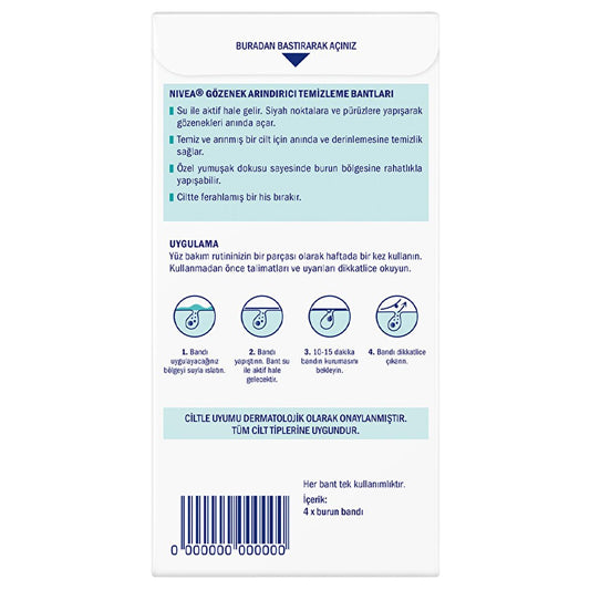 Nivea Pore Cleansing Strips - Deep Cleansing Skincare for Blackhead Removal, Dermatologically Tested, Suitable for All Skin Types