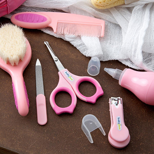 Babyjem Baby Care Set - 7 Piece Newborn Grooming Kit with Portable Case