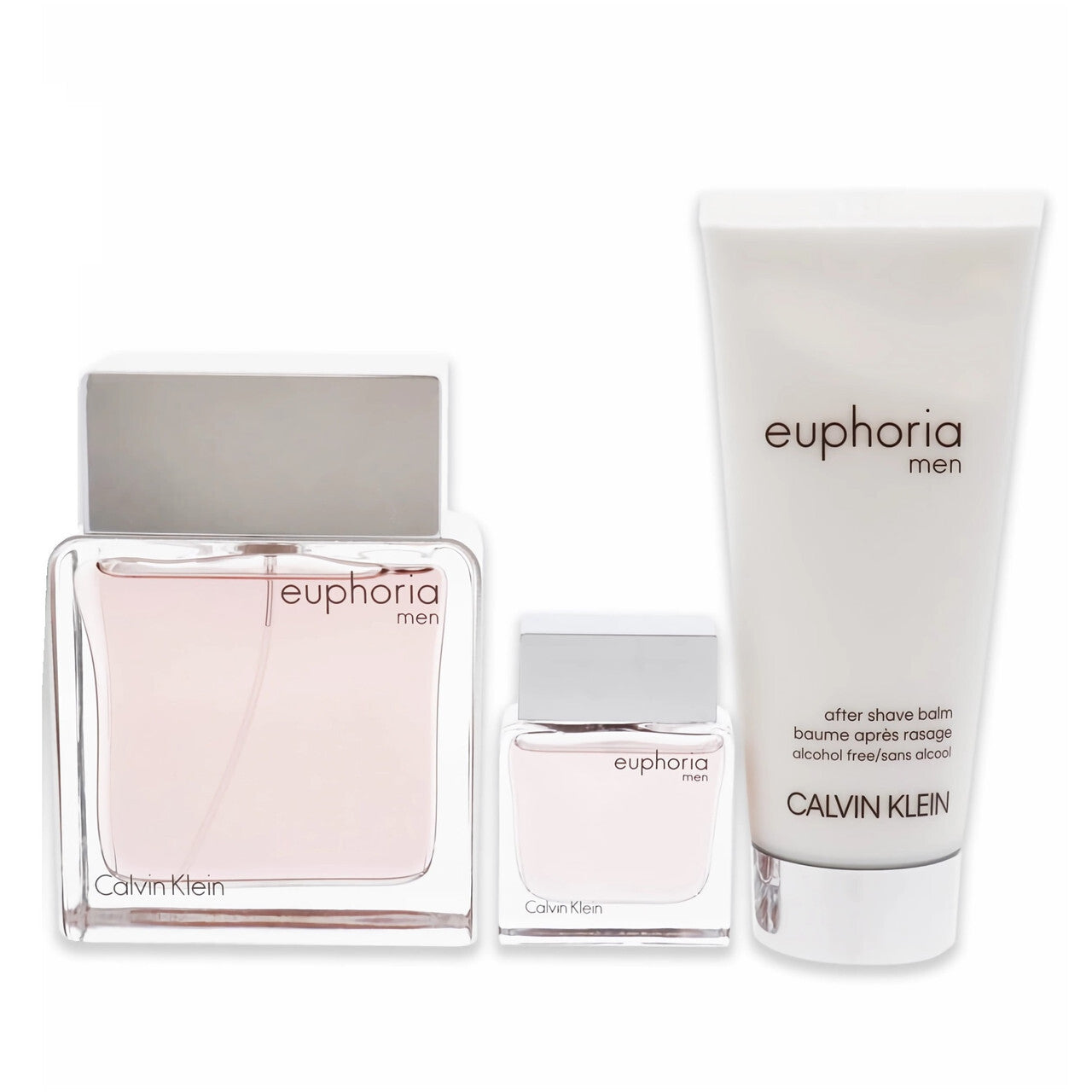 EUPHORIA 3 PCS SET FOR MEN: 3.3 EAU DE TOILETTE SPRAY + 3.3 AFTER SHAVE BALM + 15 ML EAU DE PARFUM MINI Men Fragrant Nest
