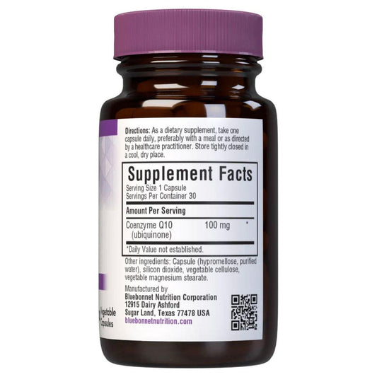 Bluebonnet CoQ10 100 mg 30 Vegetarian Softgels Dietary Supplements Pasteur Pharmacy