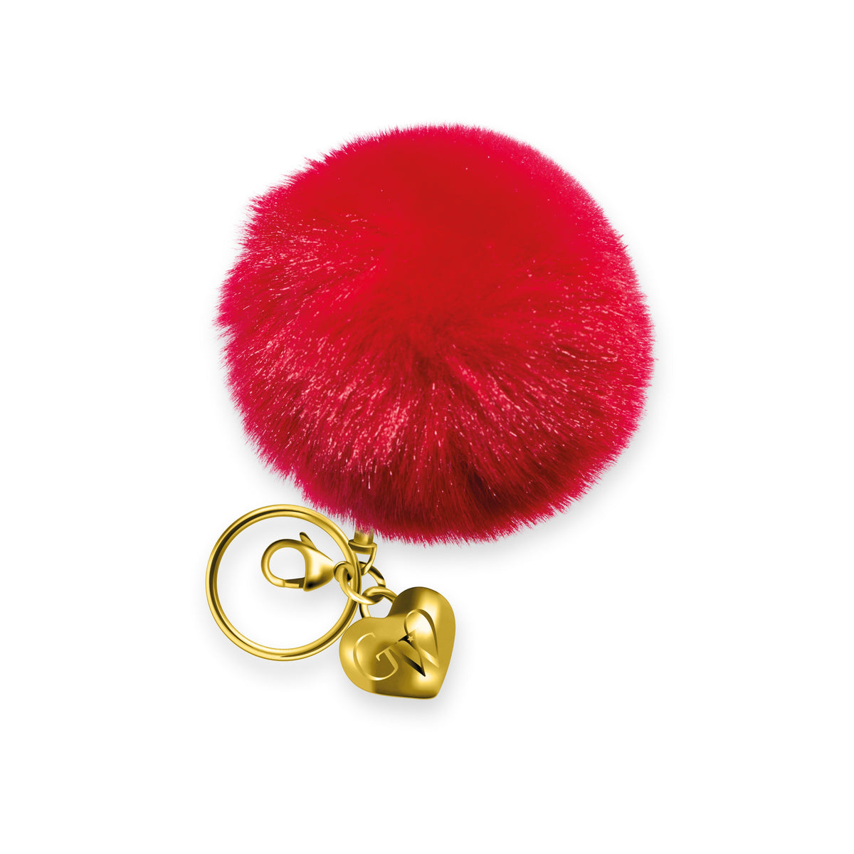 Cerise Heart of Gold Charm & Poof
