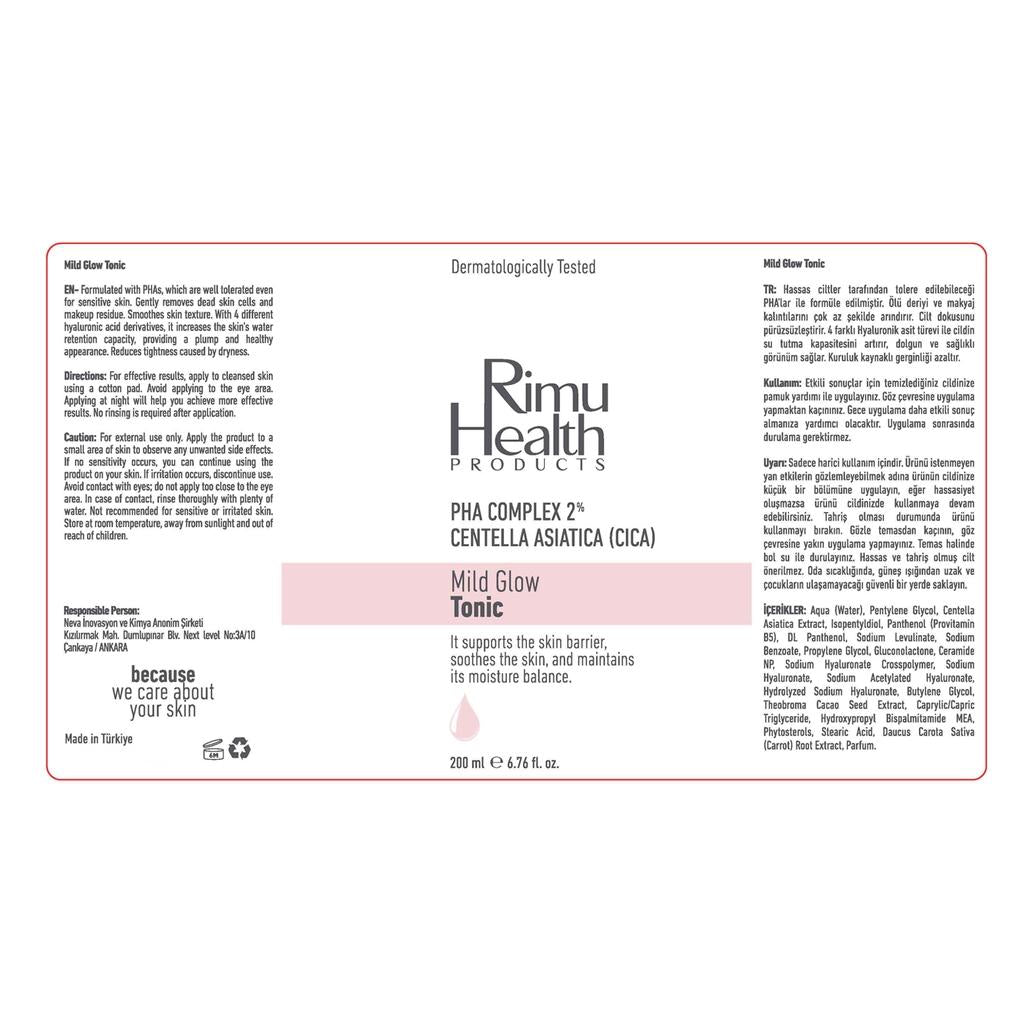 Rimu Health Mild Glow PHA Resurfacing Face Toner 200 ml