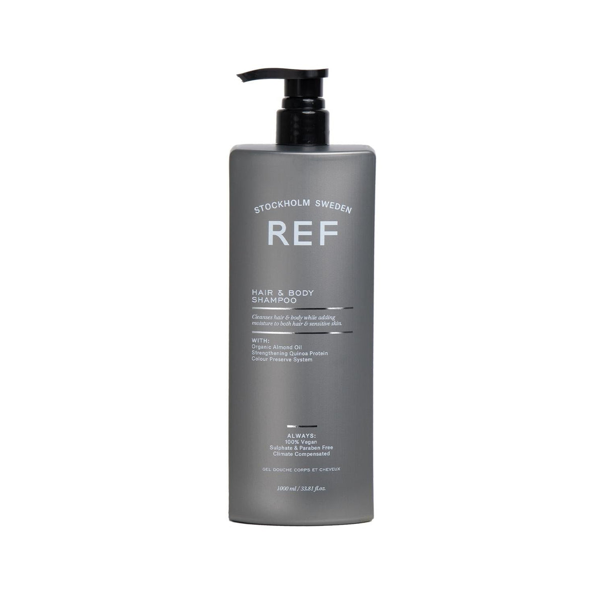 REF Moisturizing Shampoo - 1000ml Hydrating Hair & Body Wash for Dry Skin