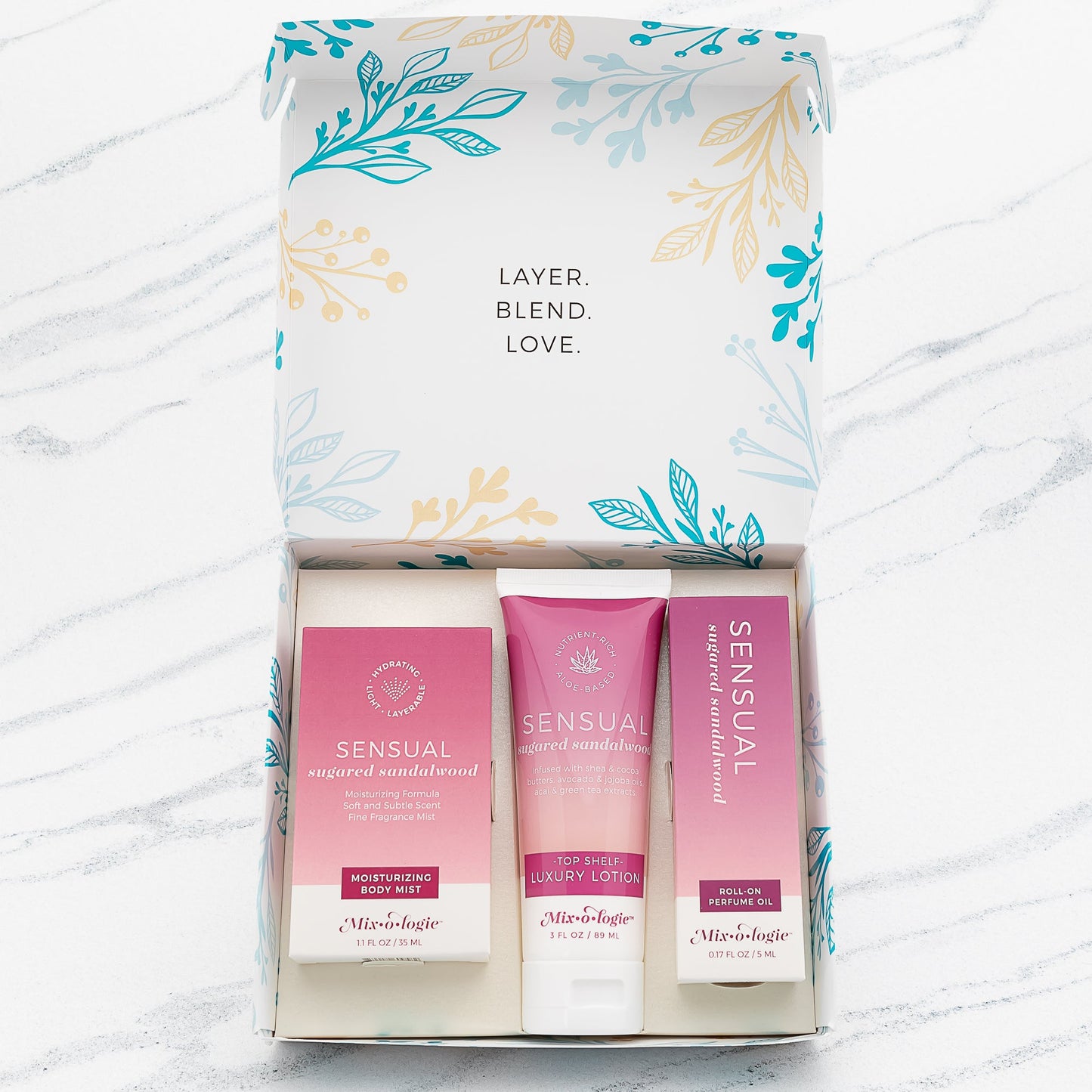 Sensual (sugared sandalwood) | Gift Set Trio Box Gift Set MIXOLOGIE