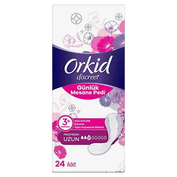 Orkid Discreet Long Incontinence Pads - Discreet Protection, Odor Control, Thin & Flexible - Bladder Leakage Protection