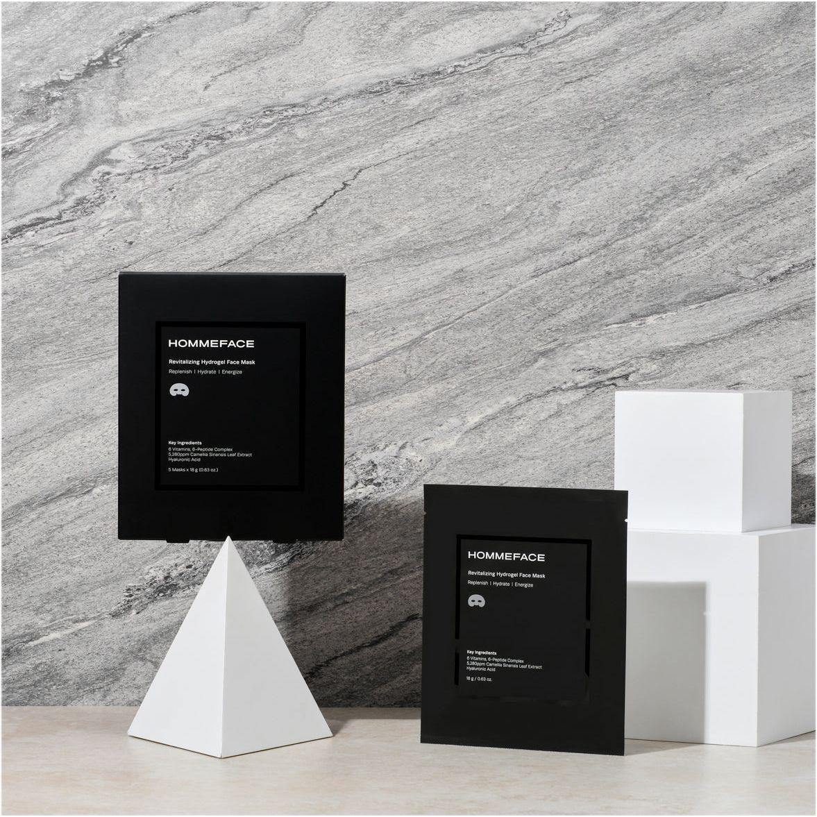 HommeFace Revitalizing Hydrogel Face Mask Set - 5 Masks x 18g Face Mask Pasteur Pharmacy
