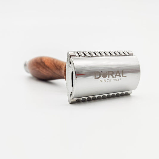 Dural Sheesham Wood Double Edge Safety Razor + Pouch Safety Razor Pasteur Pharmacy