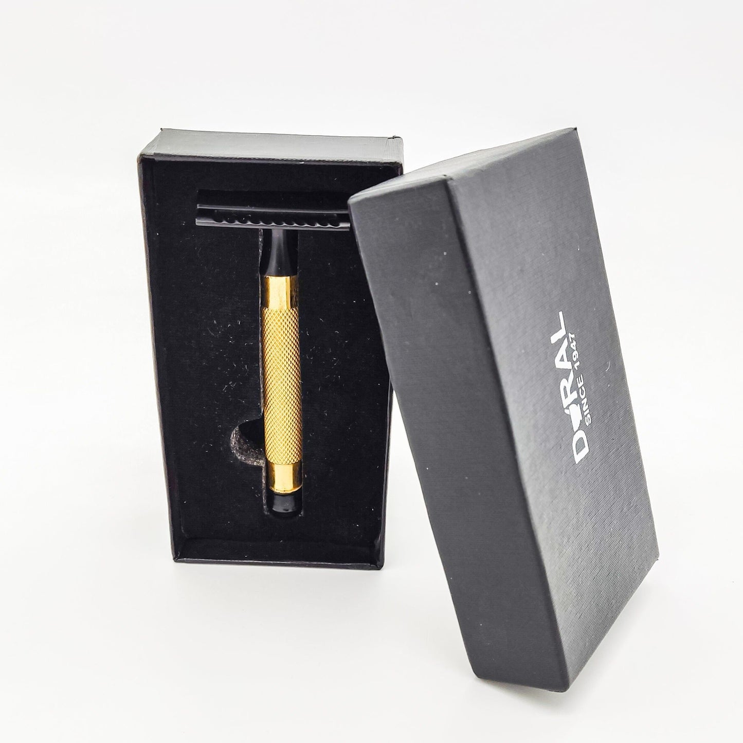 Dural Heavy Stroud Head Double Edge Safety Razor Duty Golden/Black + Pouch Safety Razor Pasteur Pharmacy
