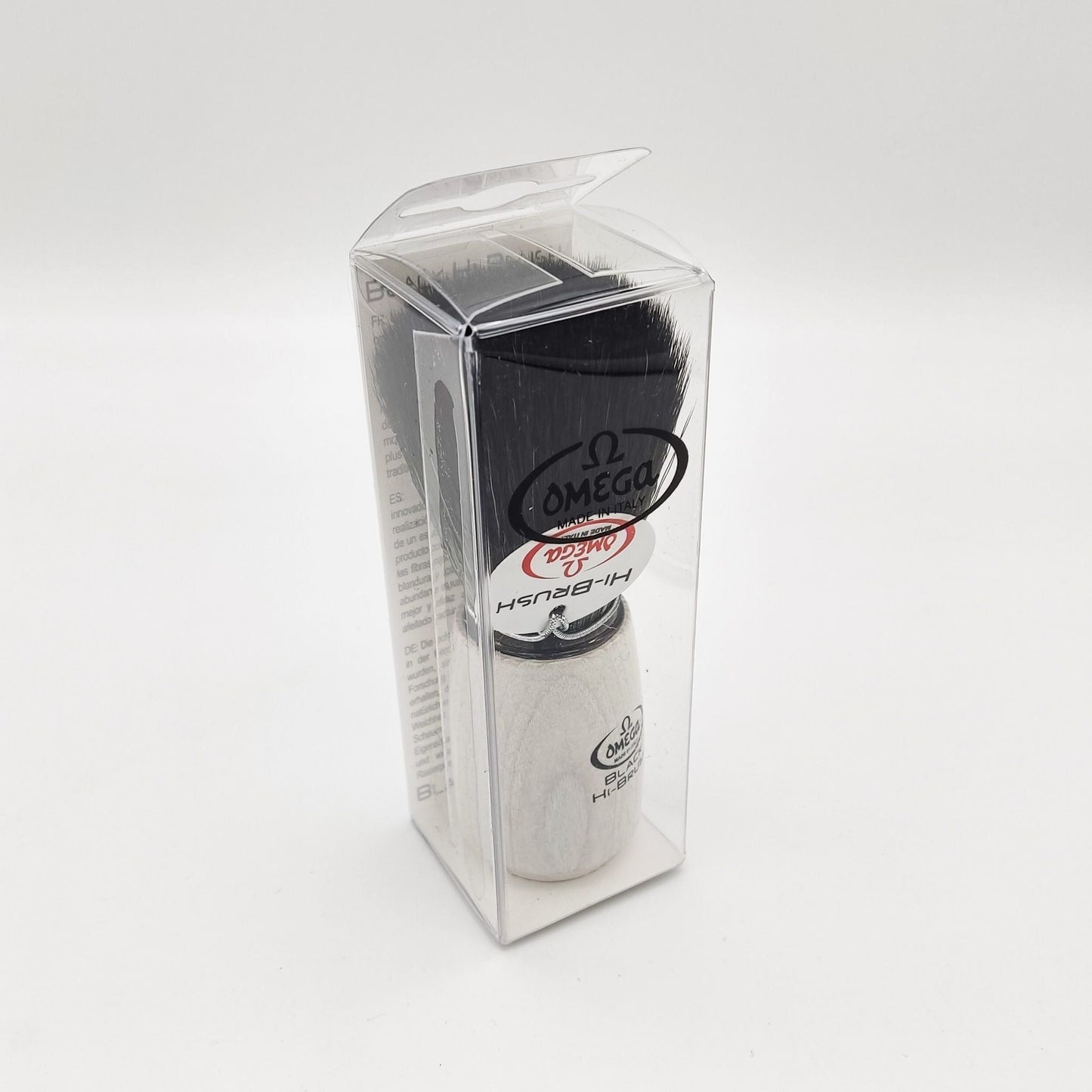 Omega Shaving Brush White 196711 Hi-Brush Synthetic Fibre Shaving Brush Pasteur Pharmacy