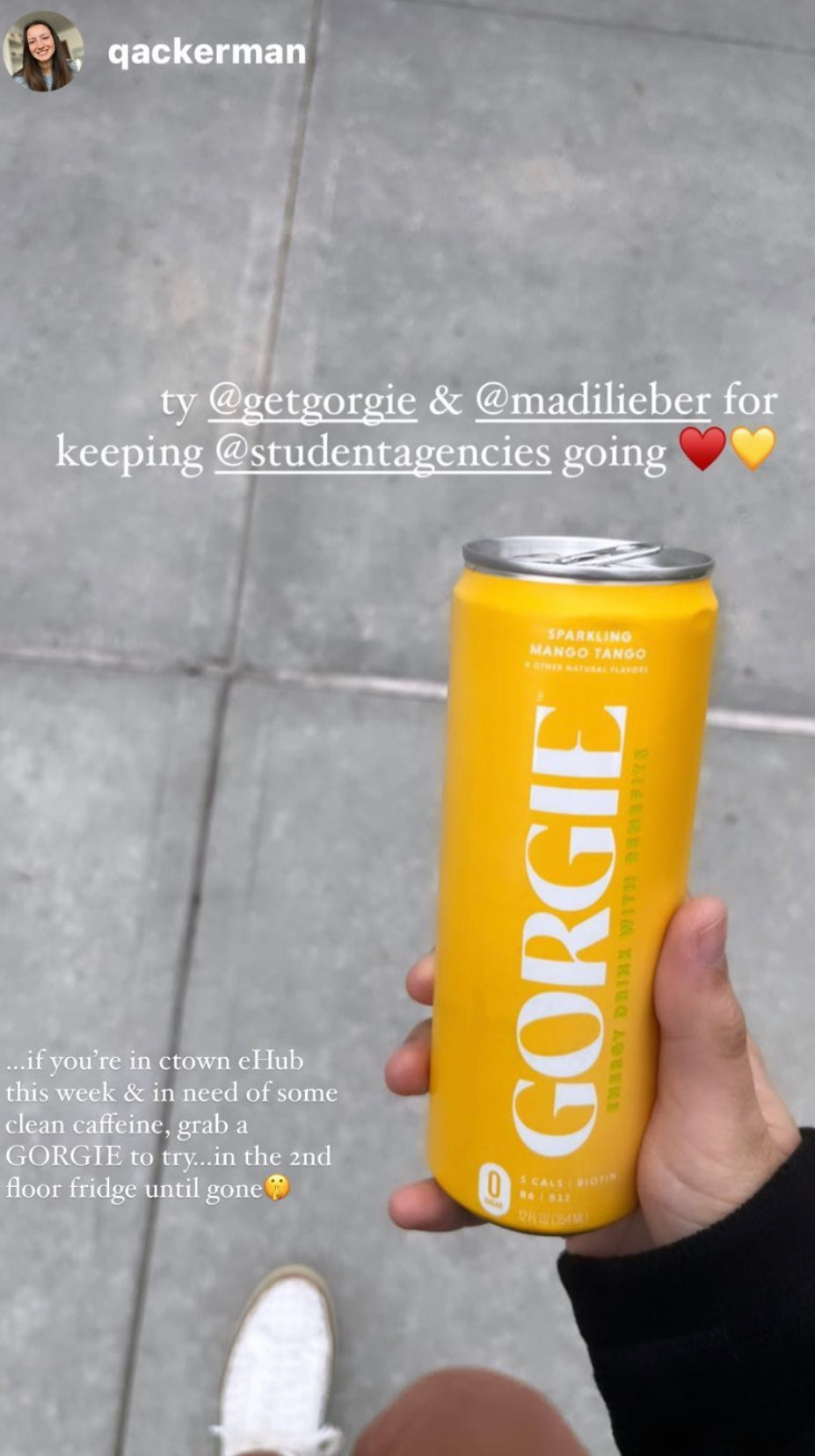 GORGIE Energy Drink - Sparkling Mango Burst - 12 Cans Pack Energy Drink GORGIE